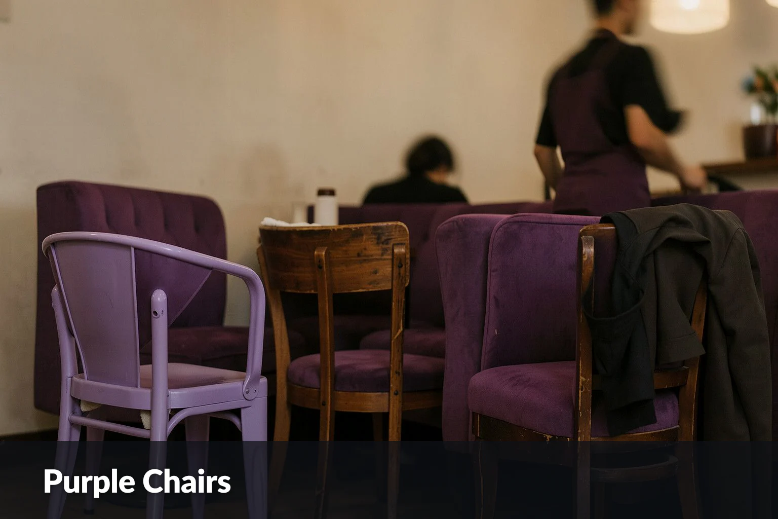 purple chairs: metal vs timber vs upholstered compared